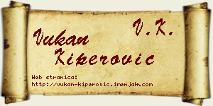 Vukan Kiperović vizit kartica